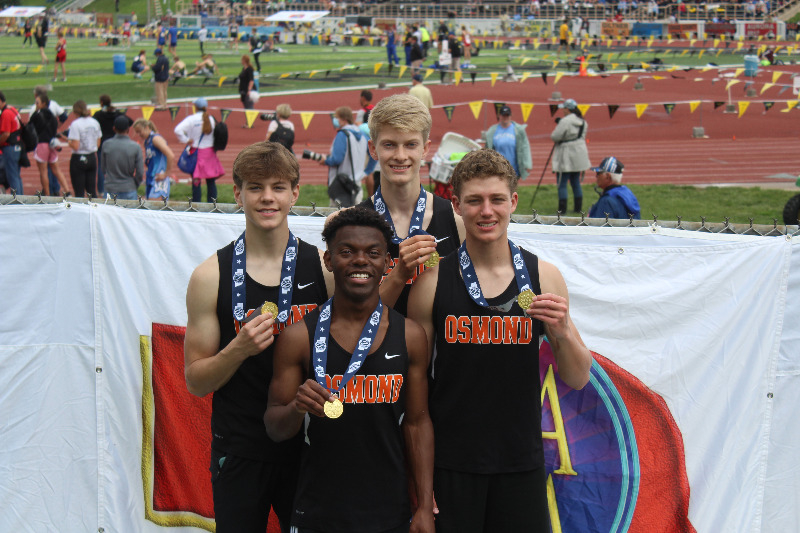 Osmond Community Schools Relay State Champions Chishiba 800 Meter